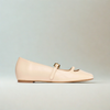 Alexa - Vanilla Cream Leather Ballerinas