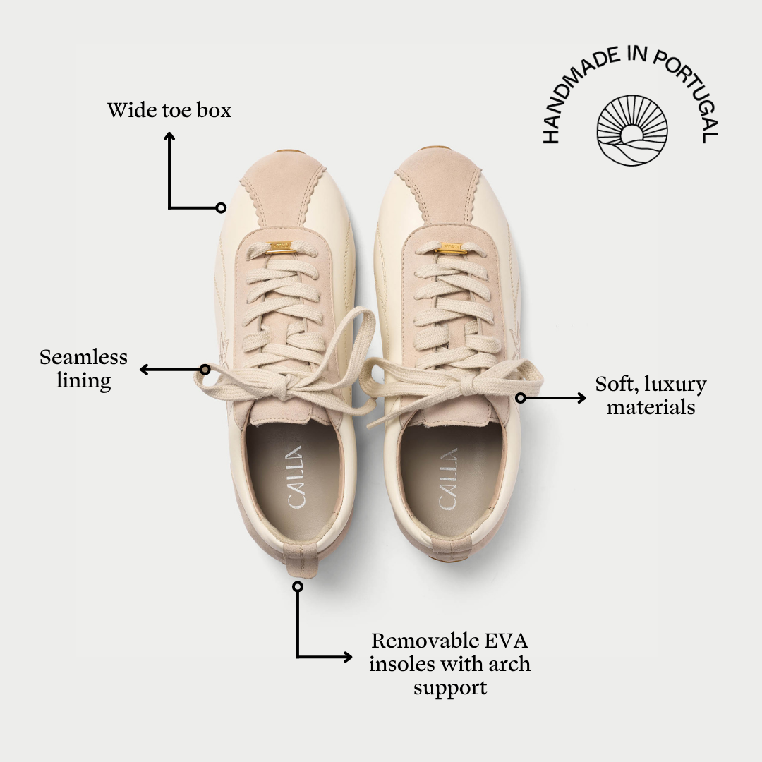 Aurora - Natural Oat Wide Fit Sneakers