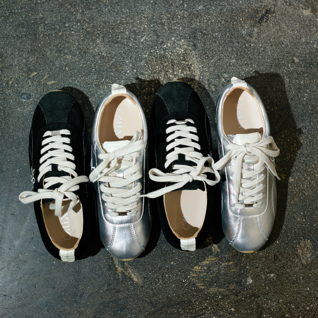 Aurora - Black Suede Wide Fit Sneakers