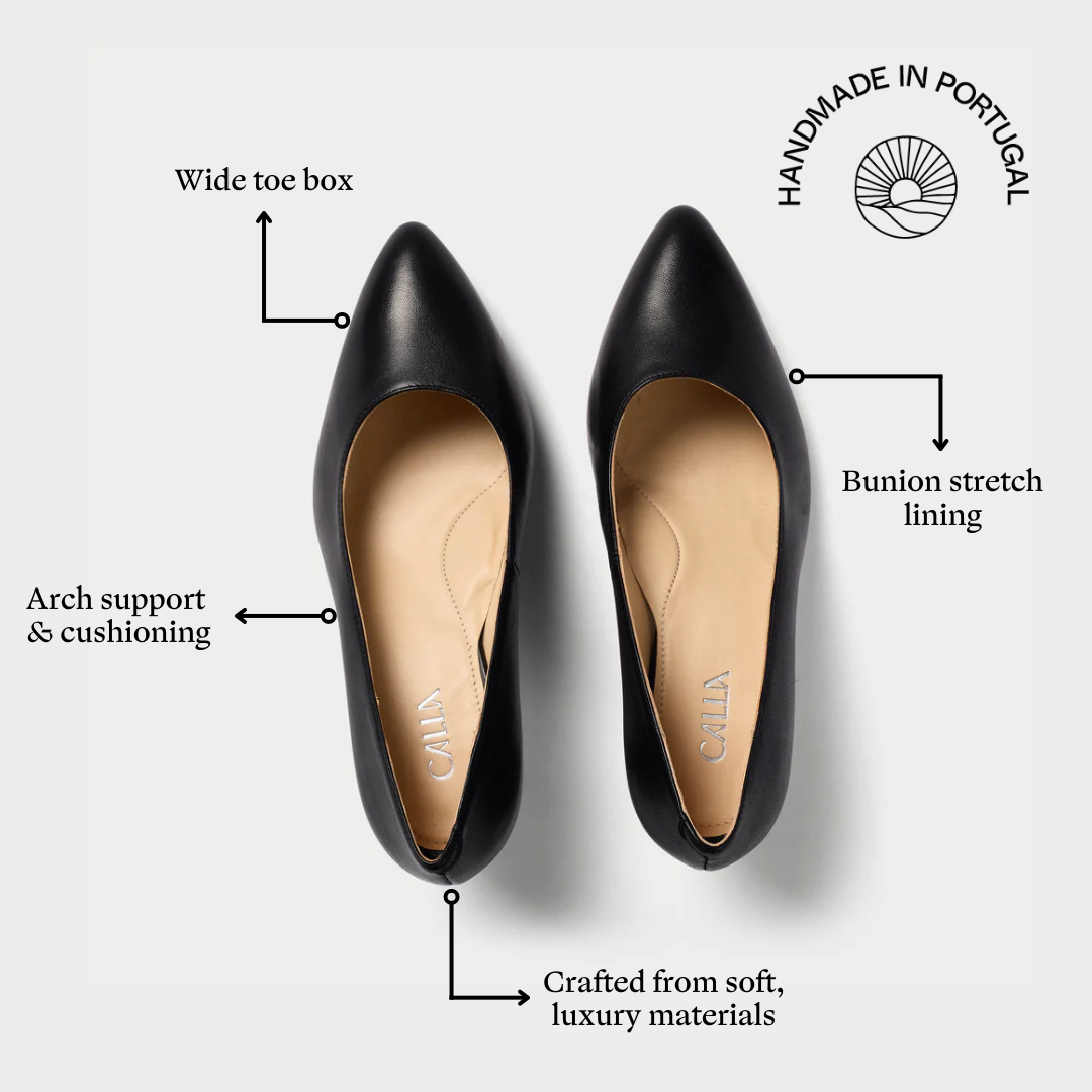 Ava - Black Leather Pumps (image 7)