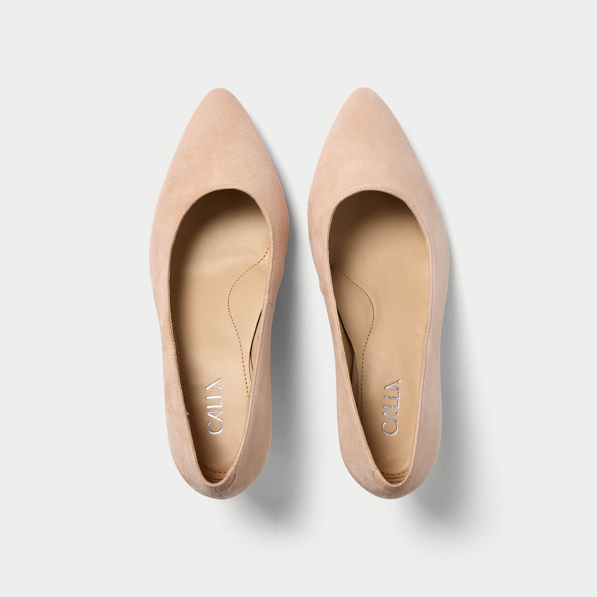Ava - Soft Pink Suede Pumps