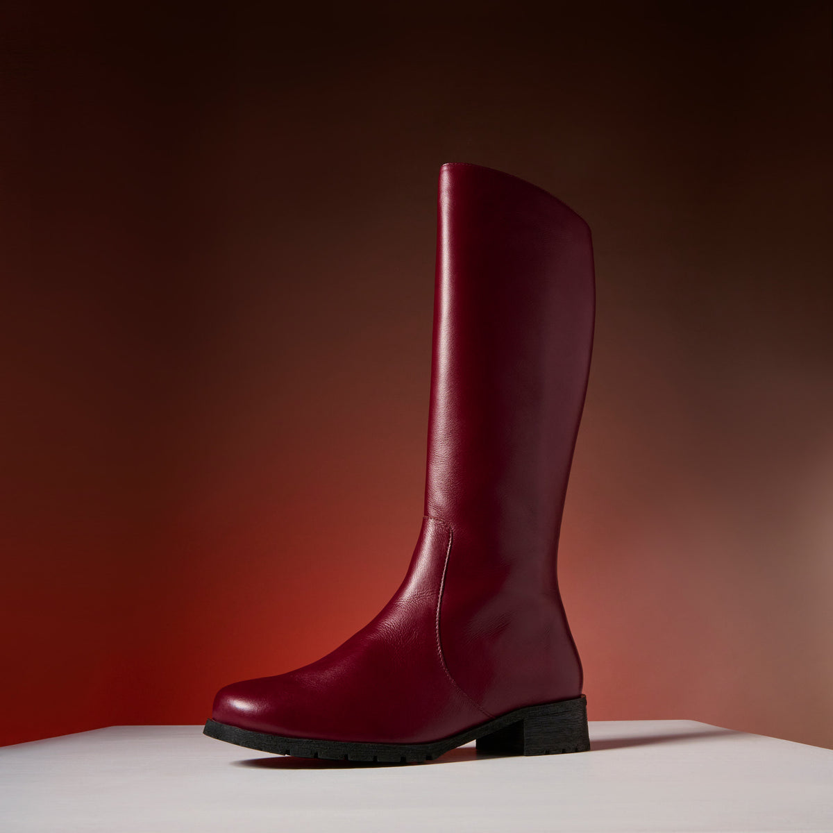 Bella - Cherry Leather Boots (image 5)