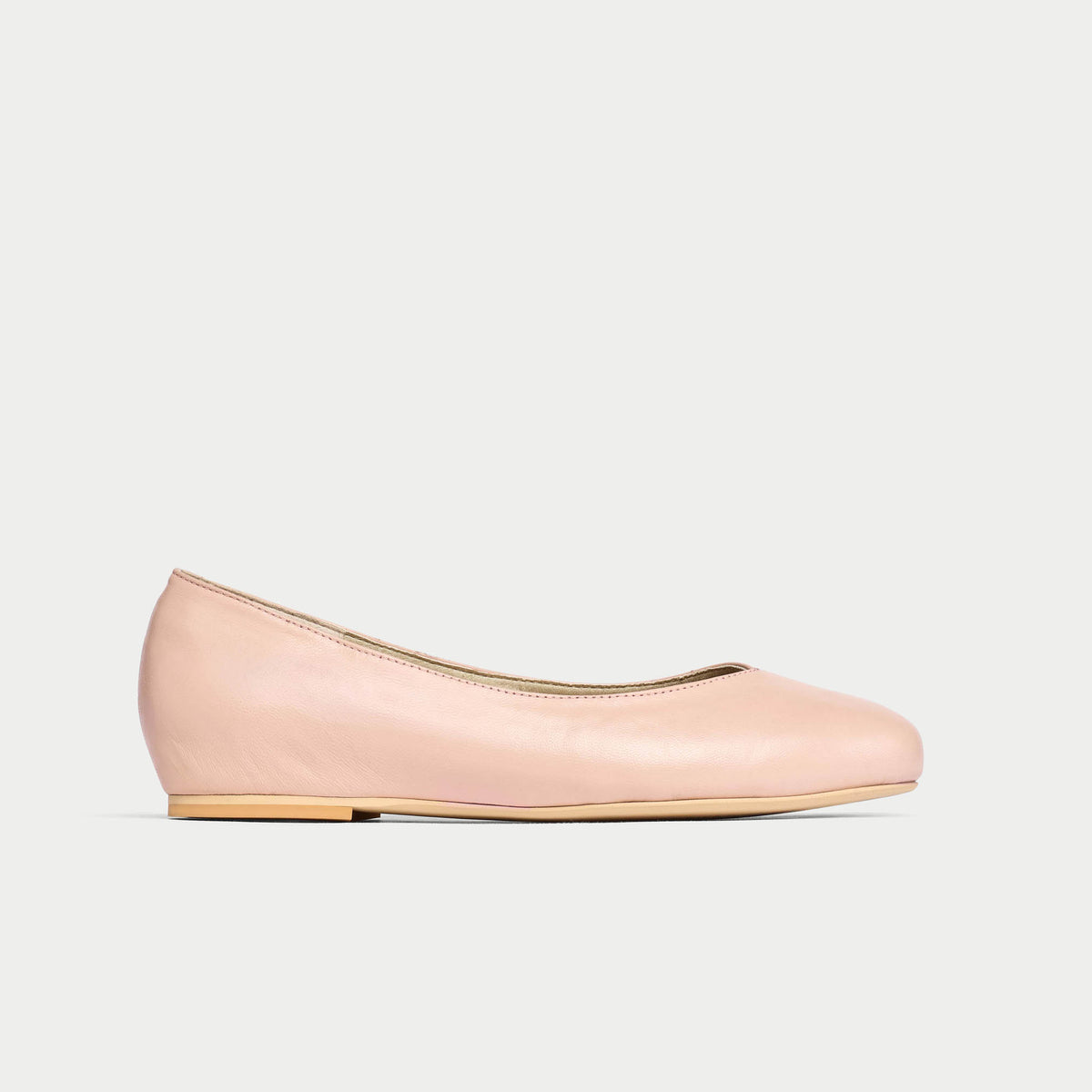 Charlotte - Pale Pink Leather Ballerinas (image 2)