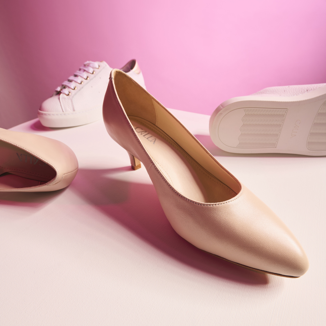 Claudia - Light Beige Leather Pumps (image 3)