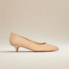Beige shoe on a beige background
