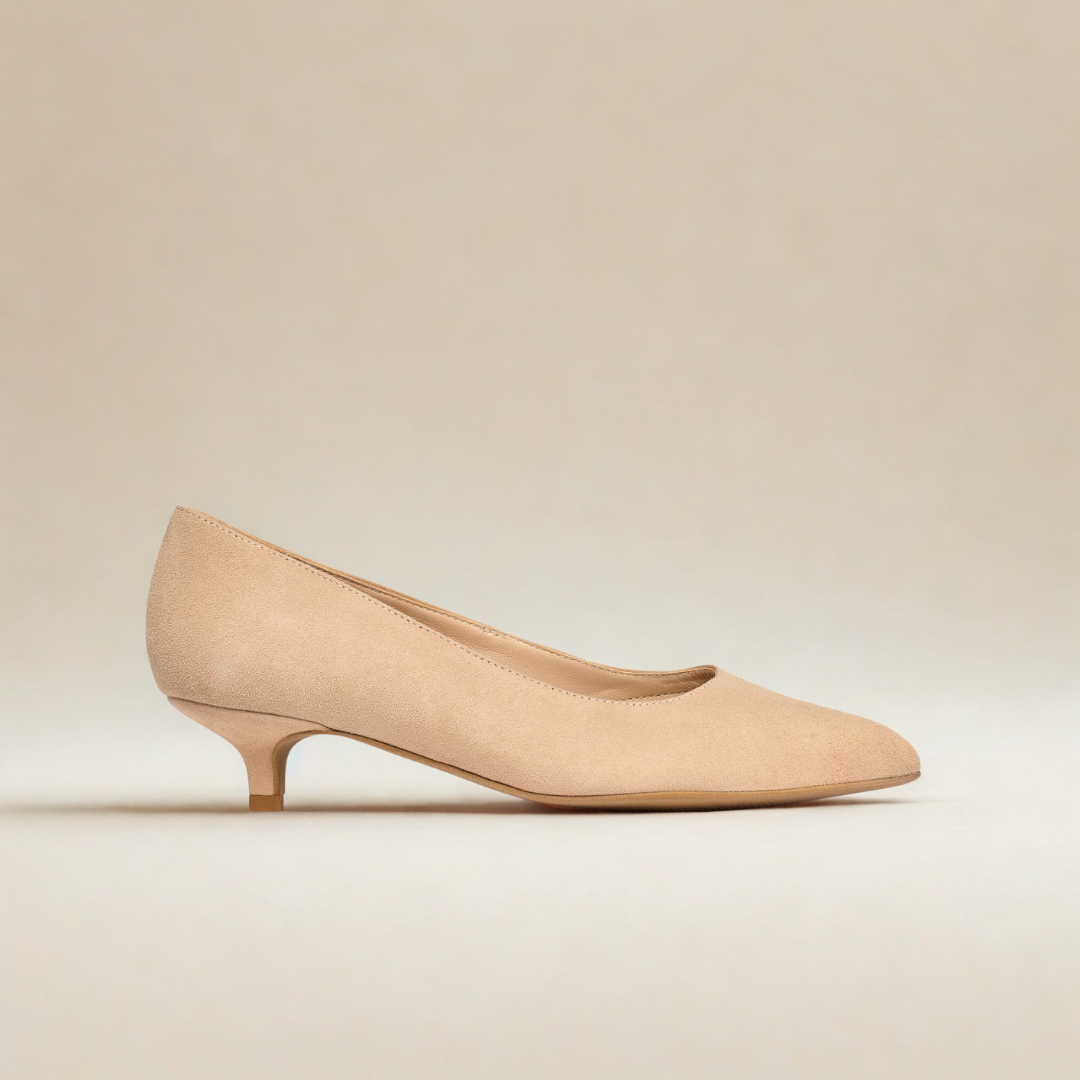 Beige shoe on a beige background