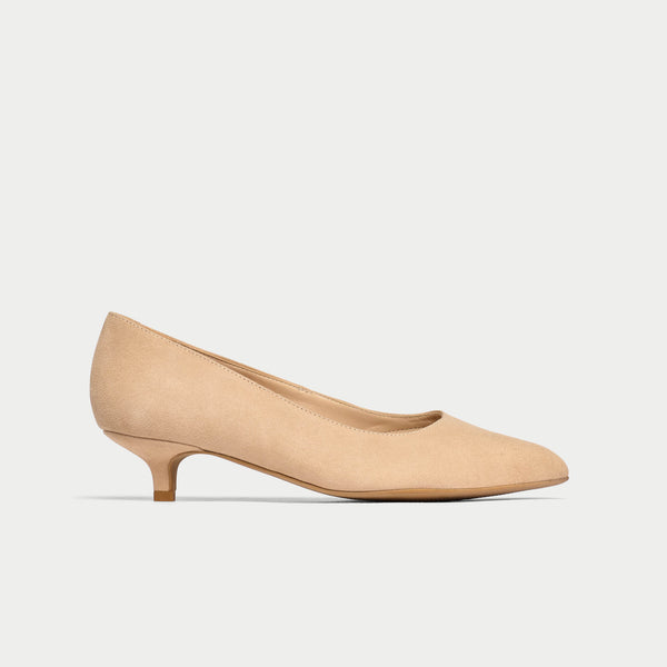 Claudia - Taupe Suede Pumps