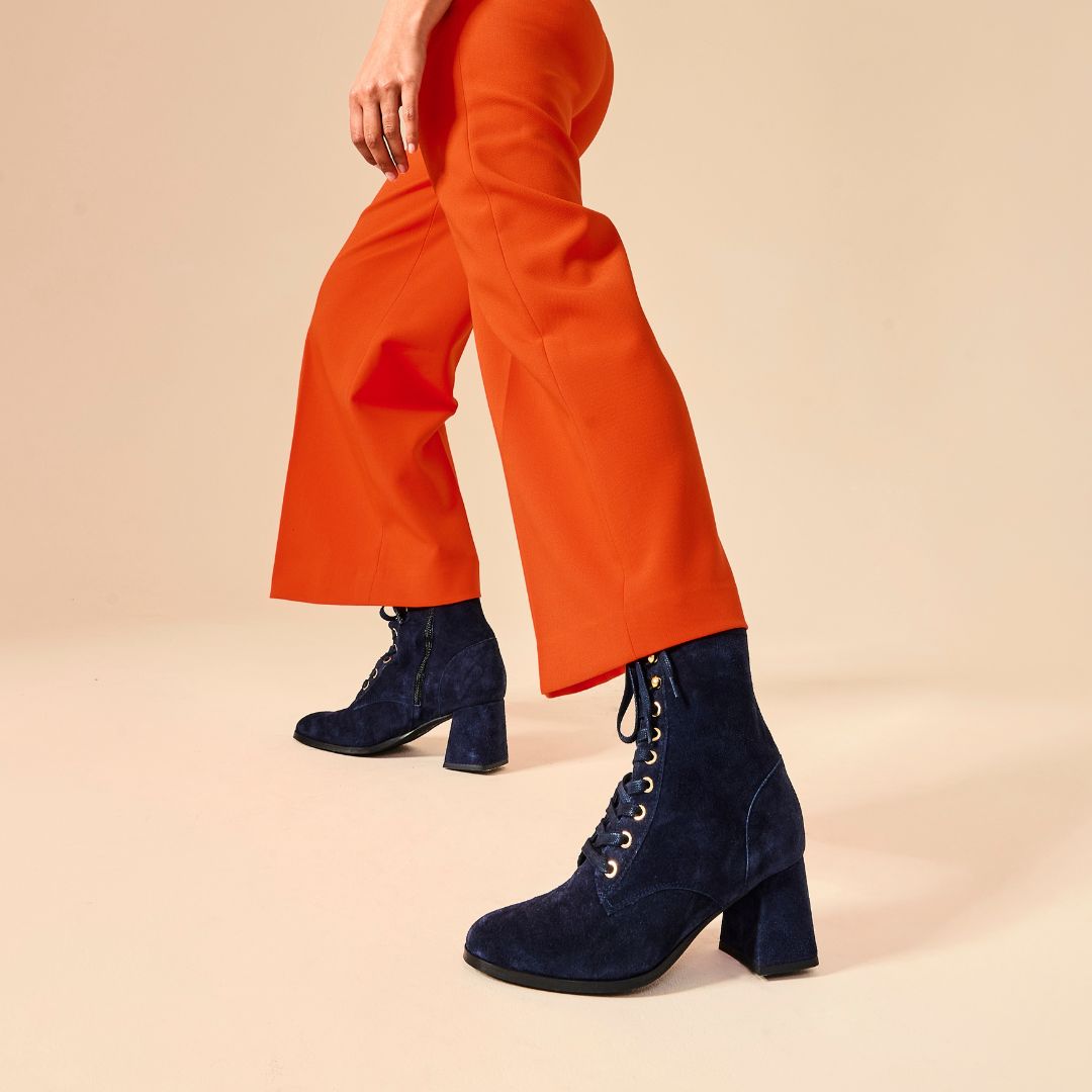 cleo navy boots for bunions