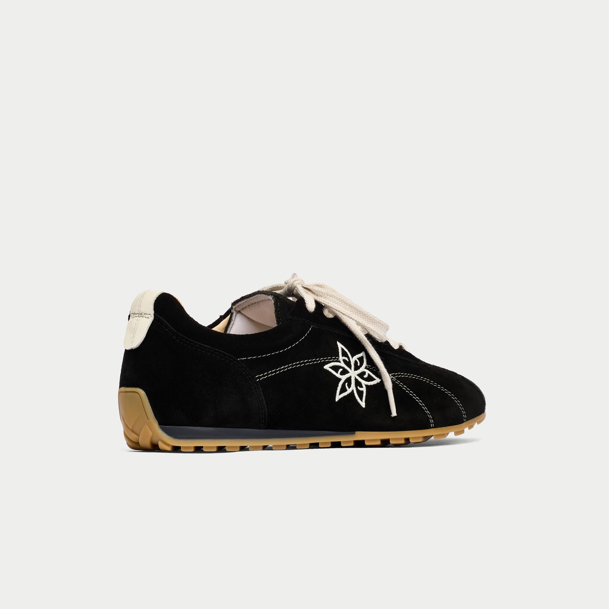 Aurora - Black Suede Wide Fit Sneakers