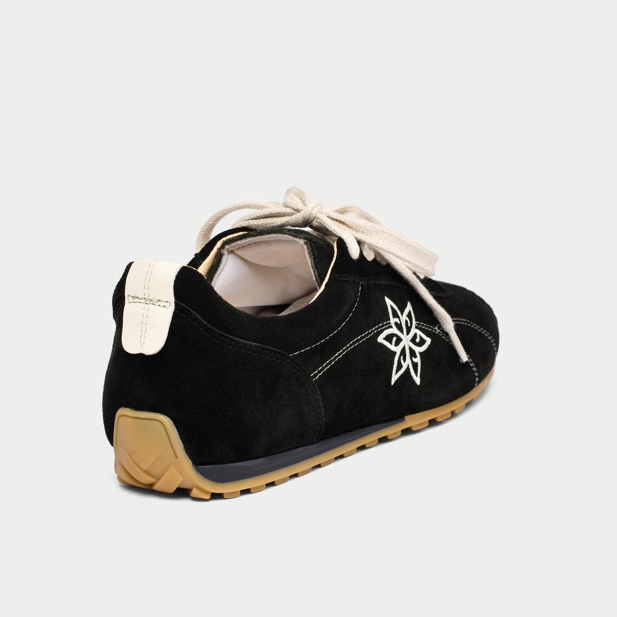 Aurora - Black Suede Wide Fit Sneakers