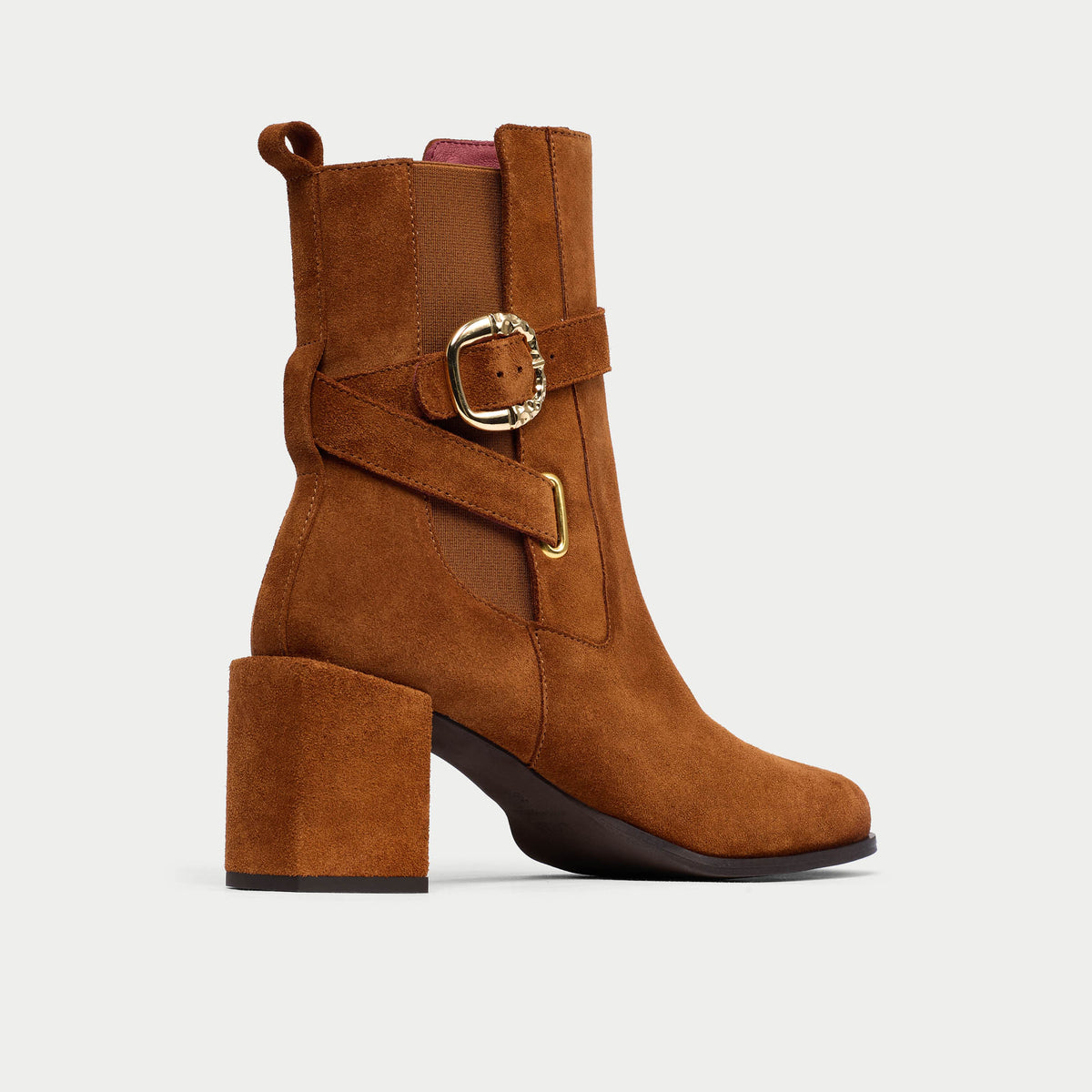 Miriam - Cognac Suede Leather Boots