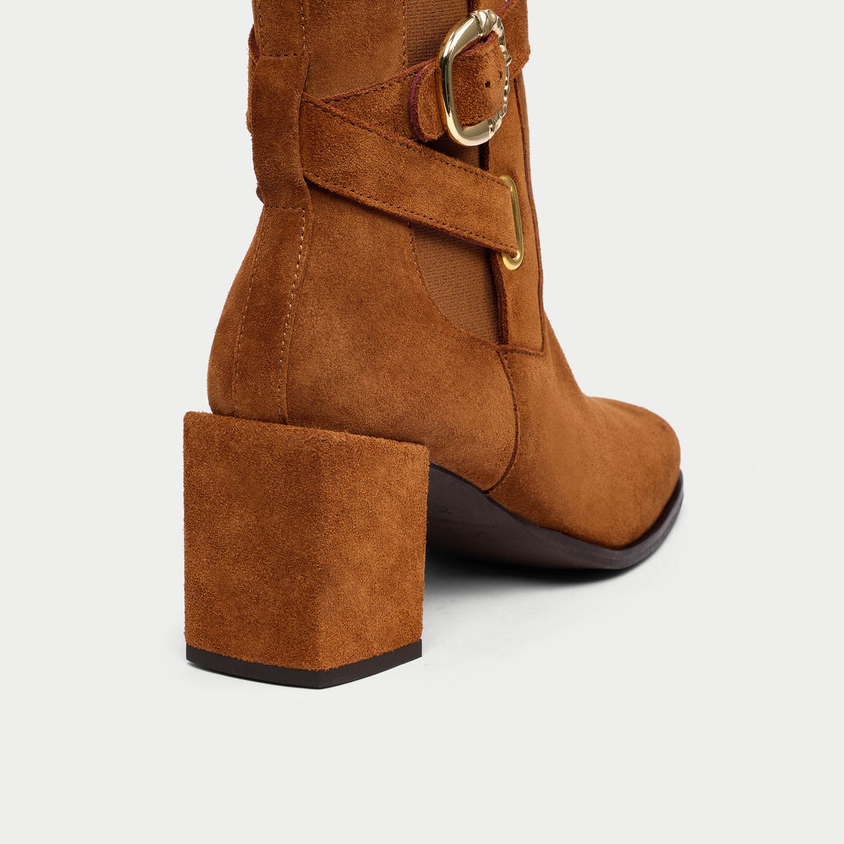 Miriam - Cognac Suede Leather Boots