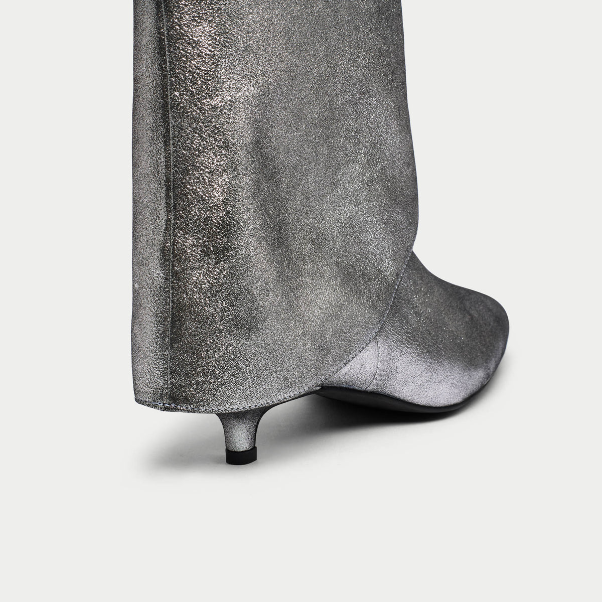 Mischa - Metallic Silver Leather Boots