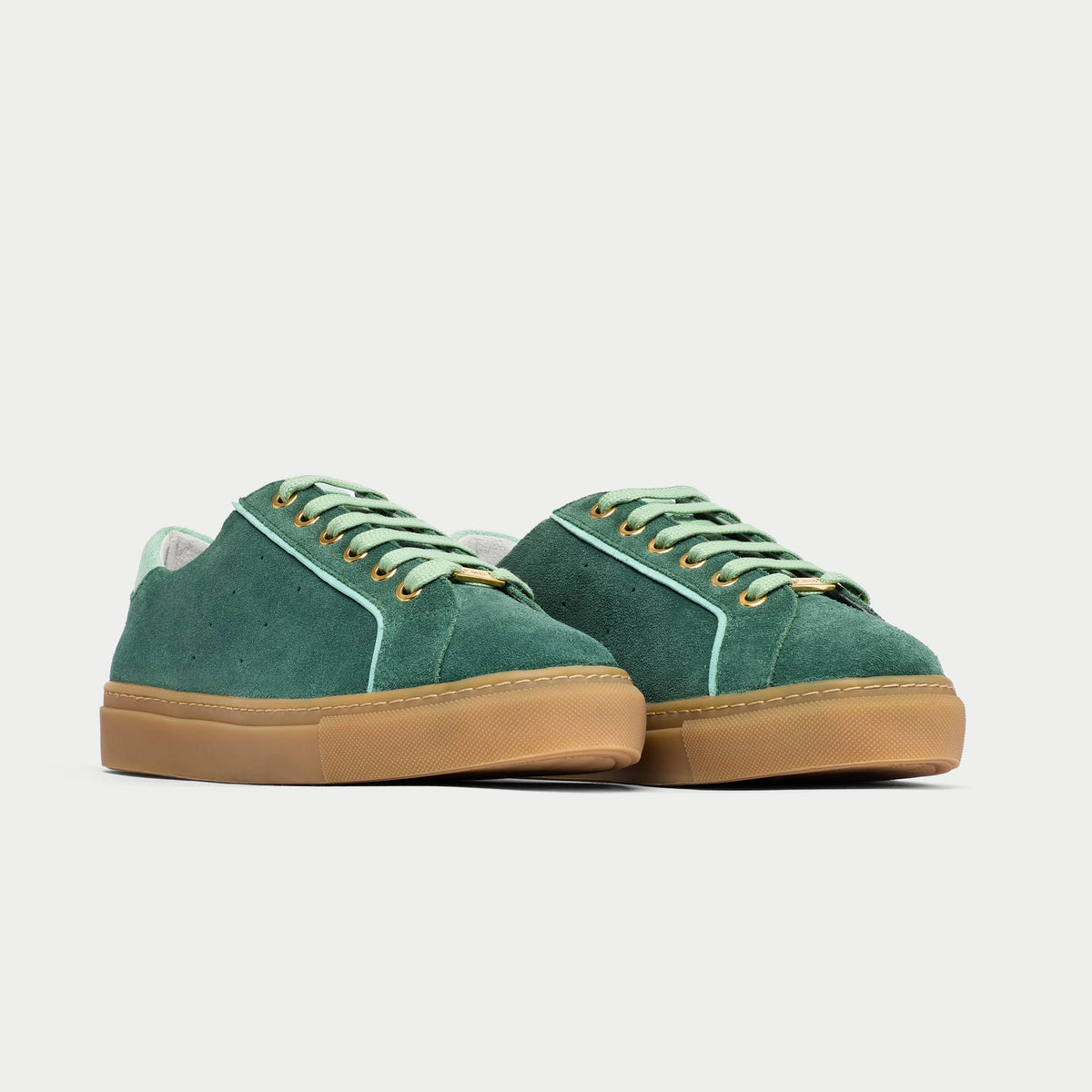 Star - Teal Suede Wide Fit Sneakers