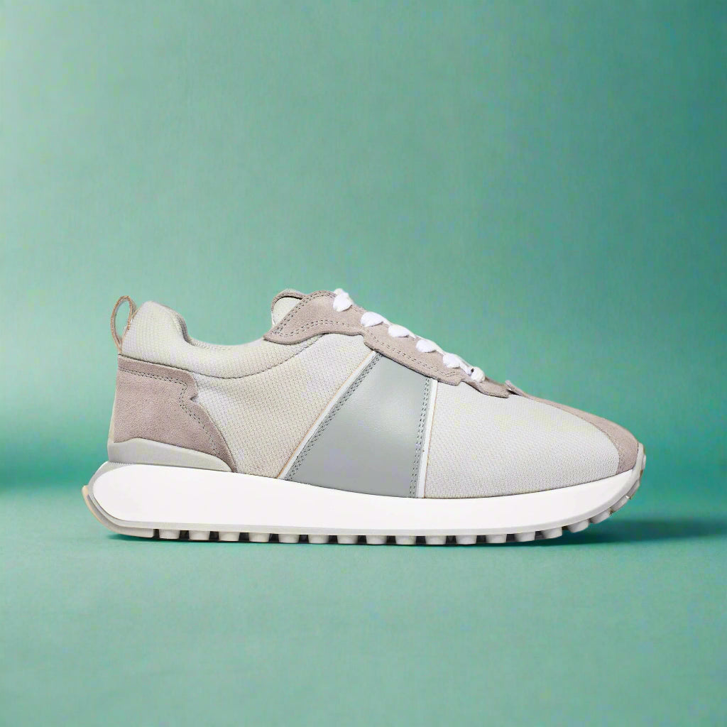grey cosmos trainers for bunions side view