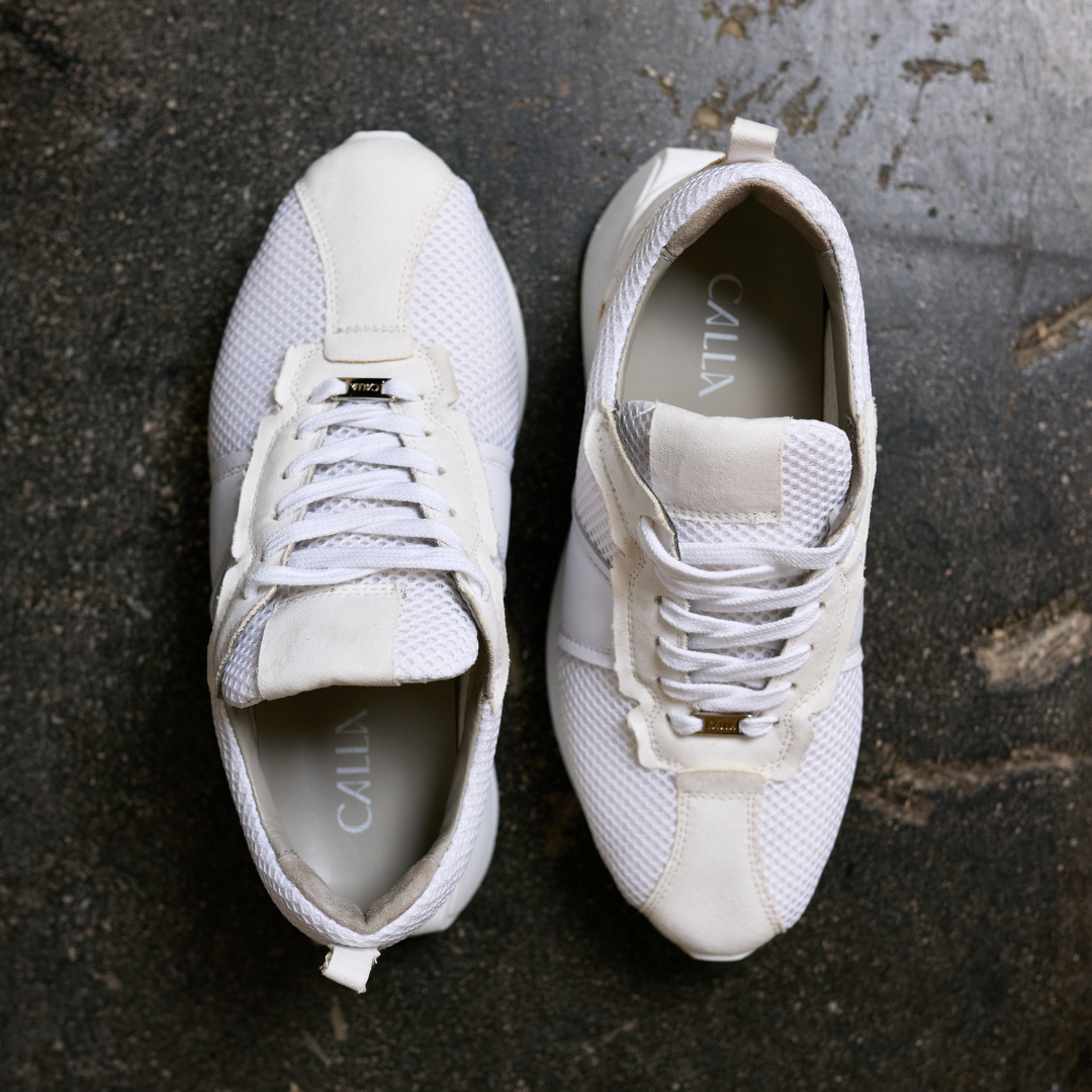Cosmos - Chunky-Sole Bright White Mix Wide Fit Sneakers