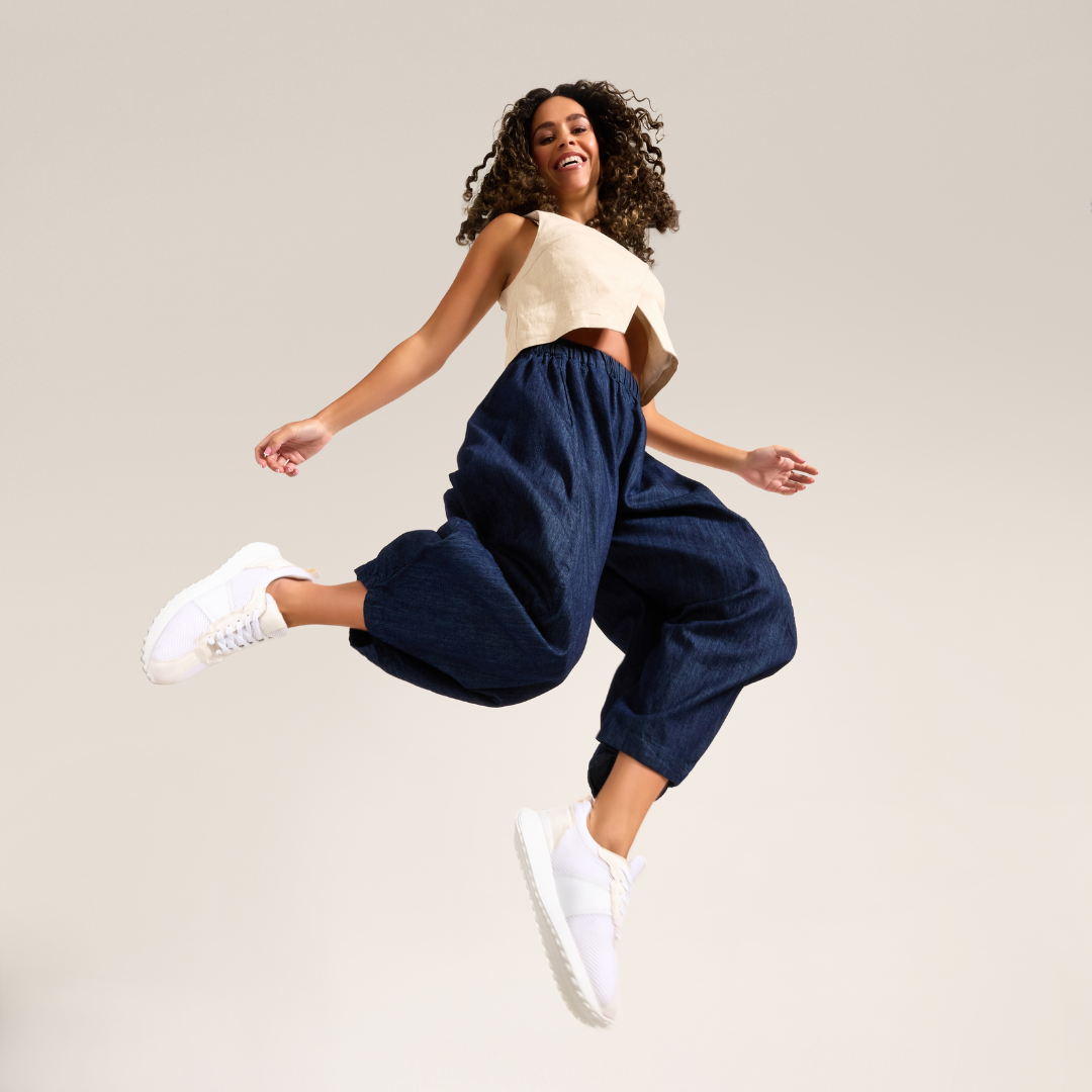 Cosmos - Chunky-Sole Bright White Mix Wide Fit Sneakers