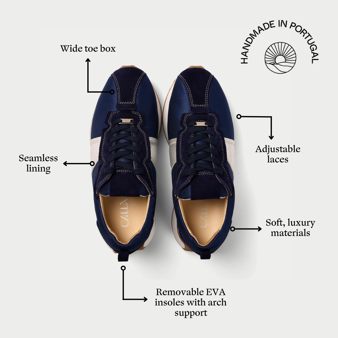 Cosmos navy trainers features