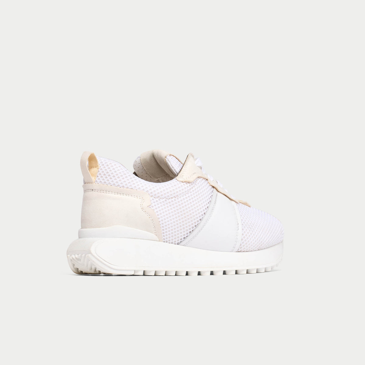 Cosmos - Chunky-Sole White Mesh Wide Fit Sneakers (image 8)