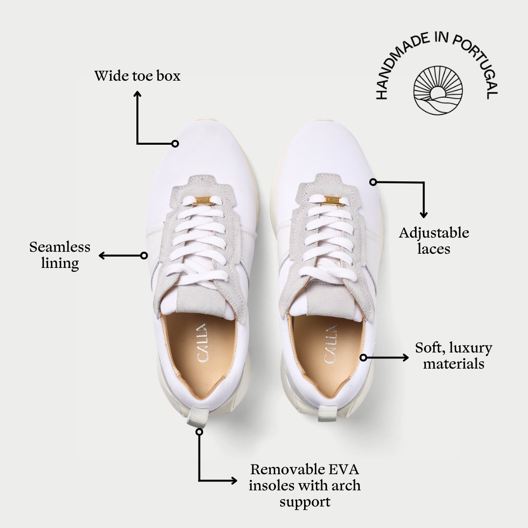 Cosmos - Chunky-Sole White Wide Fit Sneakers (image 7)