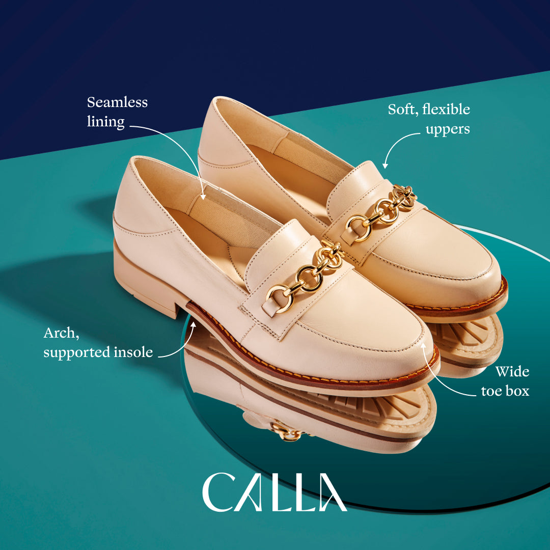 calla rebecca loafers comfort features