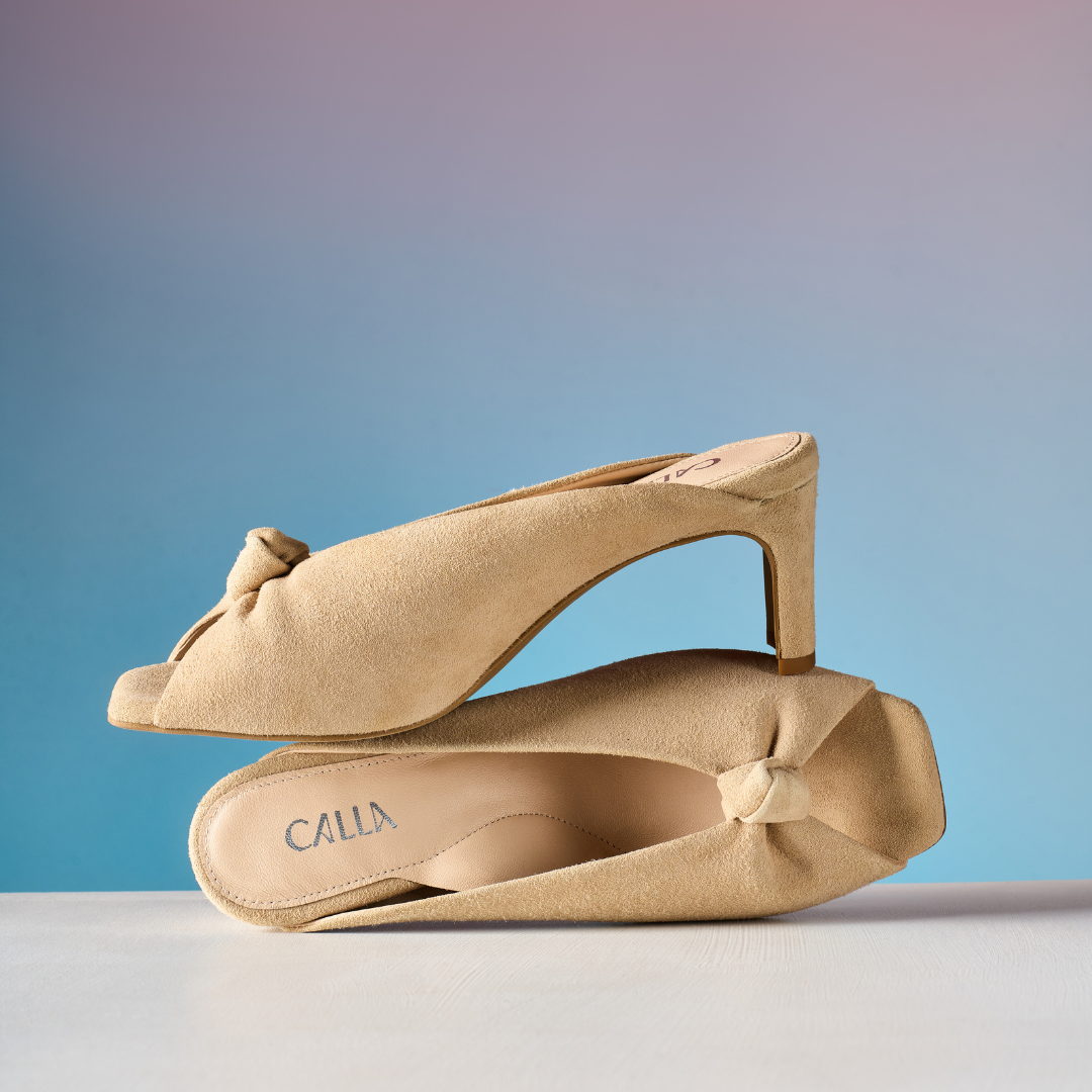 Greta - Taupe Suede Mules (image 1)