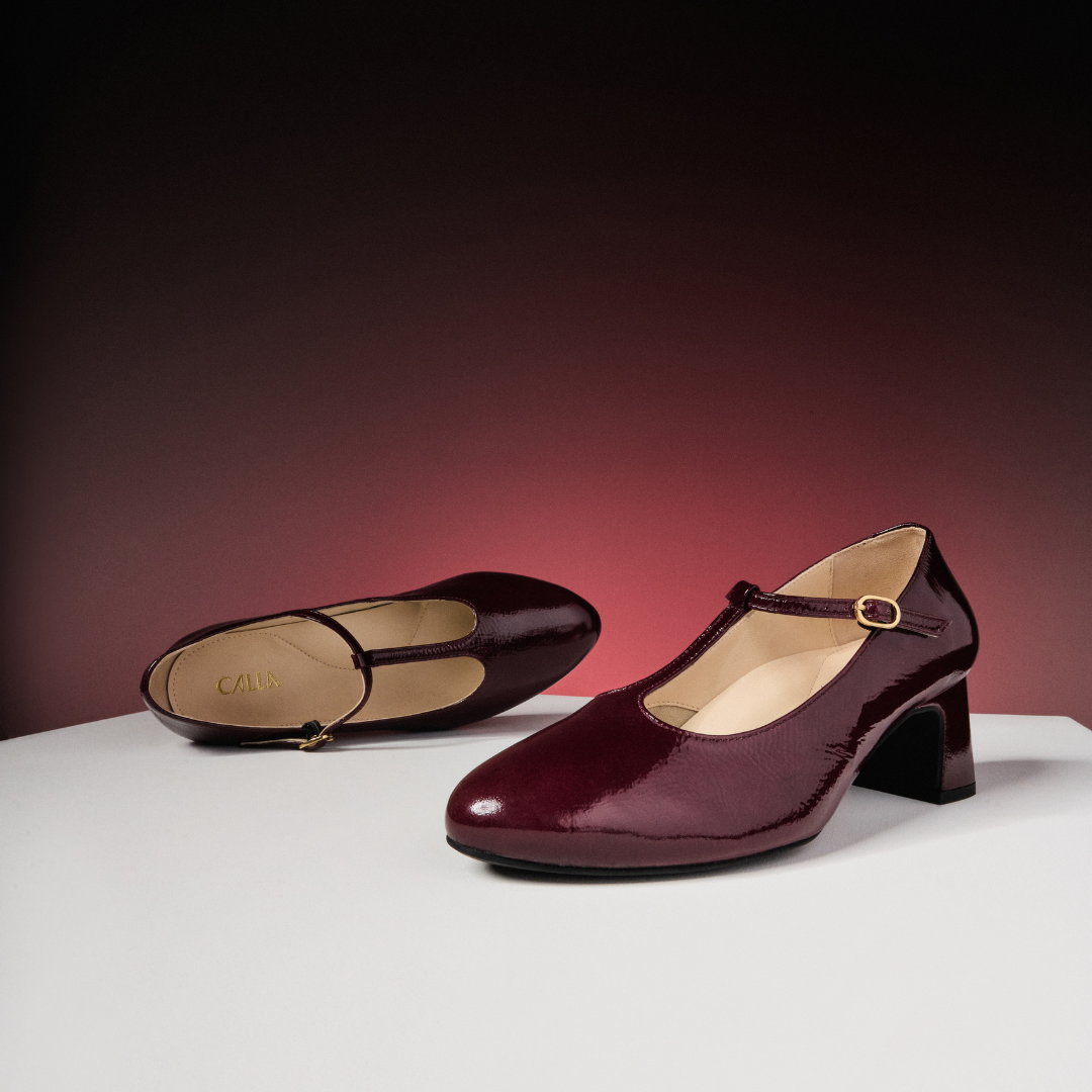 Lorette - Cherry Patent Leather Pumps