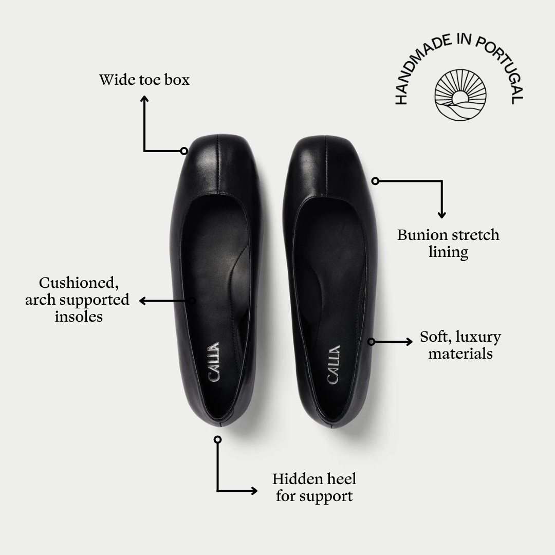 Lucinda black flats features