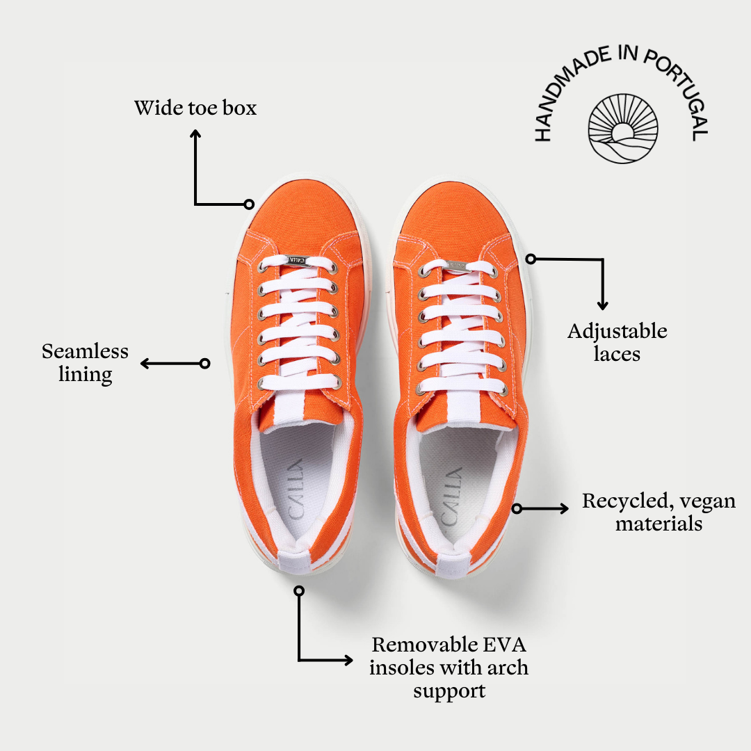 luna orange trainers features