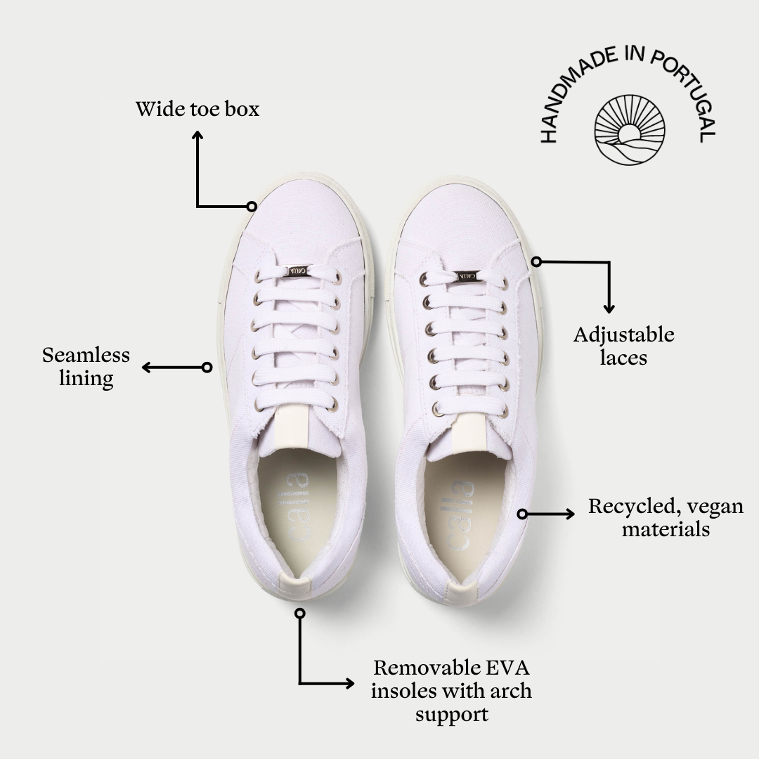 Luna Vegan - White Wide Ft Sneakers (image 7)