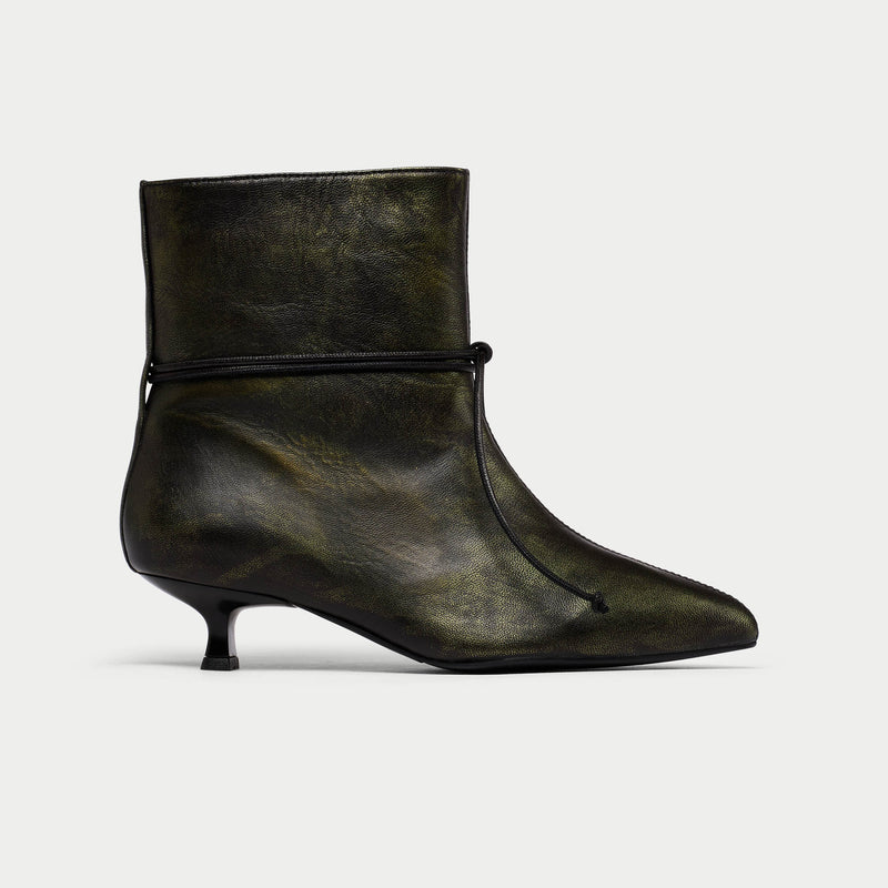 Maisie - Brushed Black Leather Boots