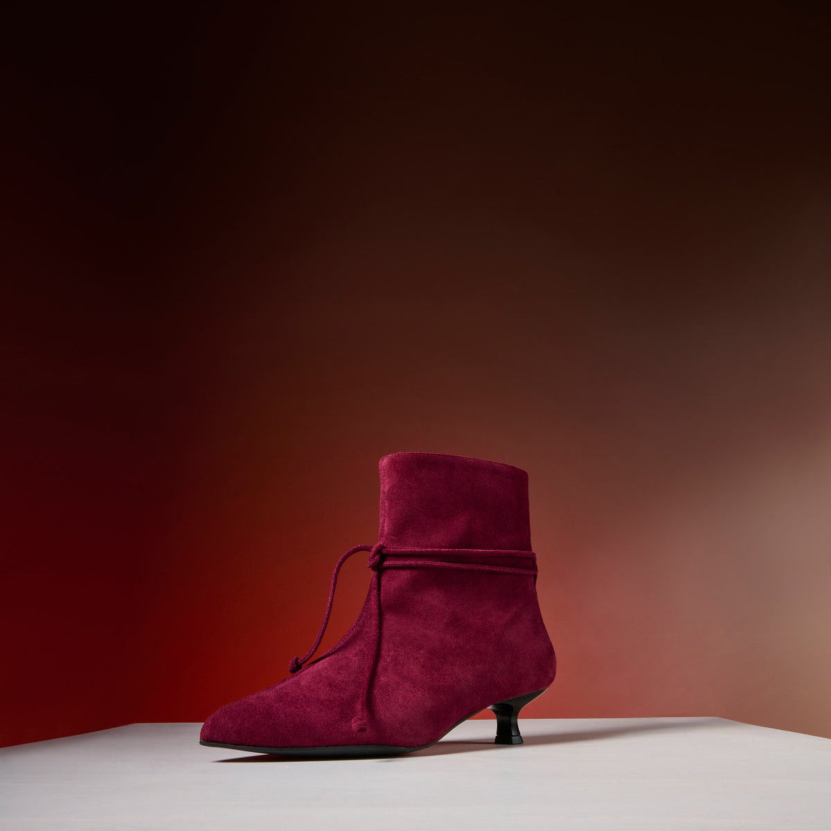 Maisie - Cherry Suede Boots (image 2)