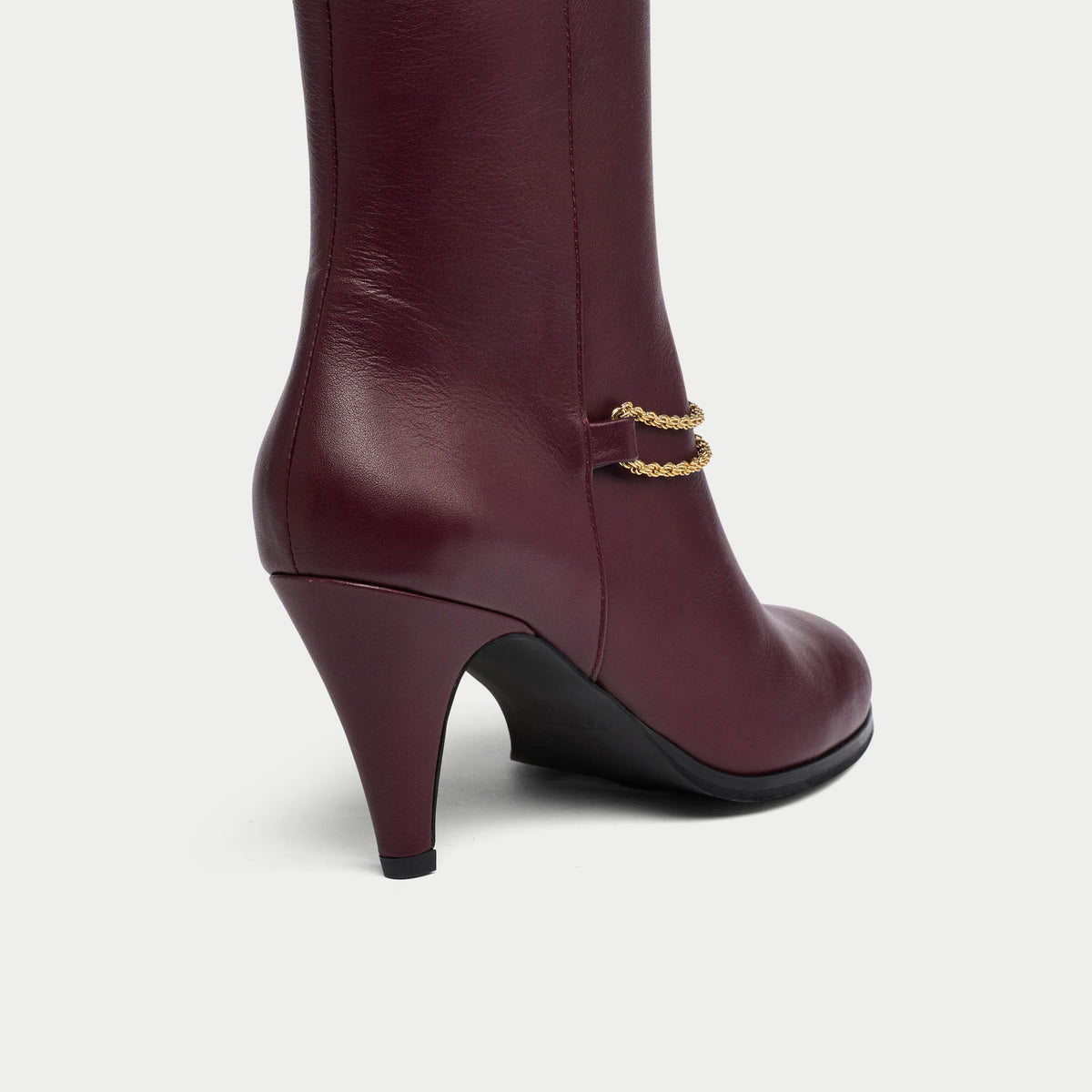 Maya - Cherry Leather Boots (image 4)