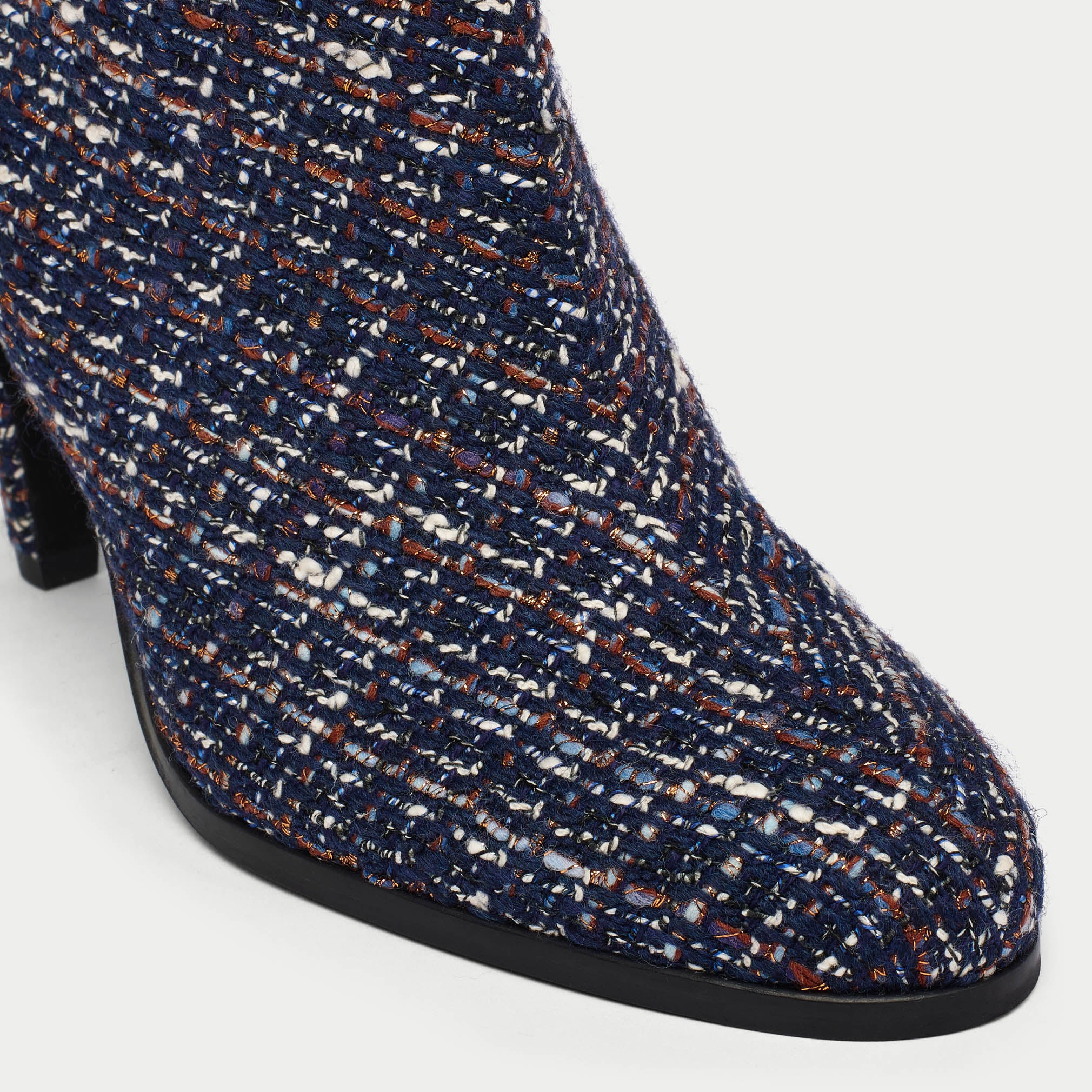 navy dress boots women Unique Bargains Women's Platform Side Zipper Chunky Heel Ankle Blue 7.5 side zipper for easy wear Calla | Maya | Navy