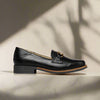 Meredith - Black leather