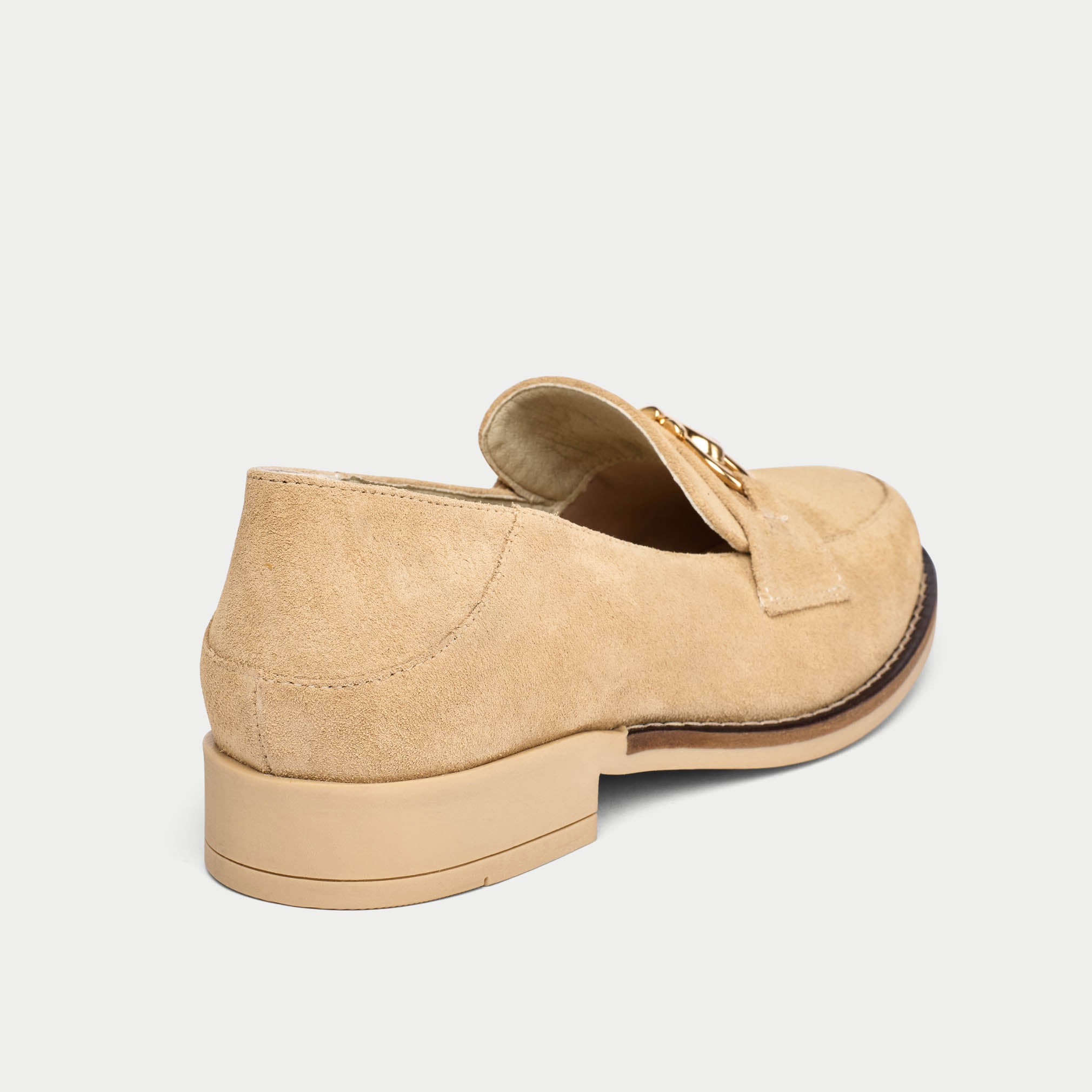 Meredith - Camel Suede Loafers