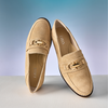 Meredith - Camel Suede Loafers