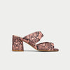 Mia pink snake sandals side view