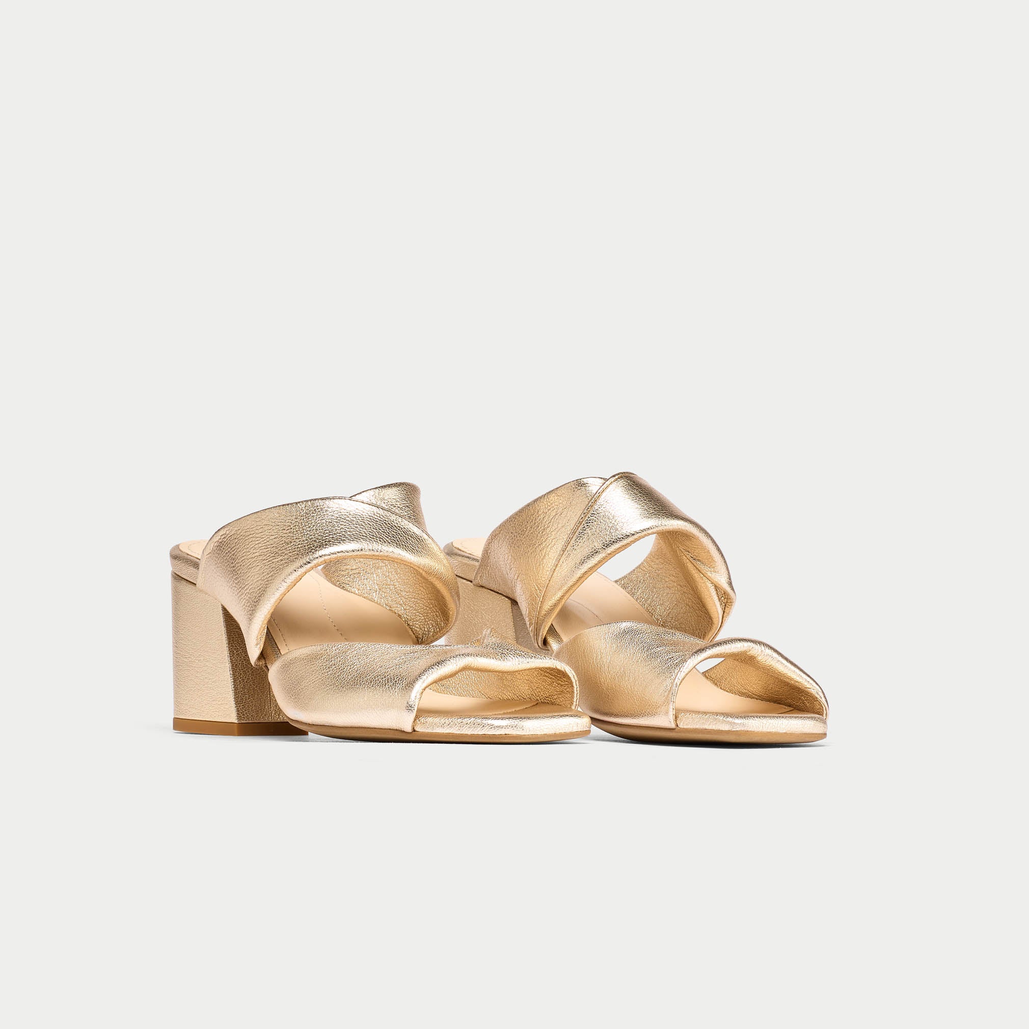 Calla Shoes | Mia | Champagne Leather Mules