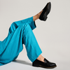Nadia - Black Leather Loafers