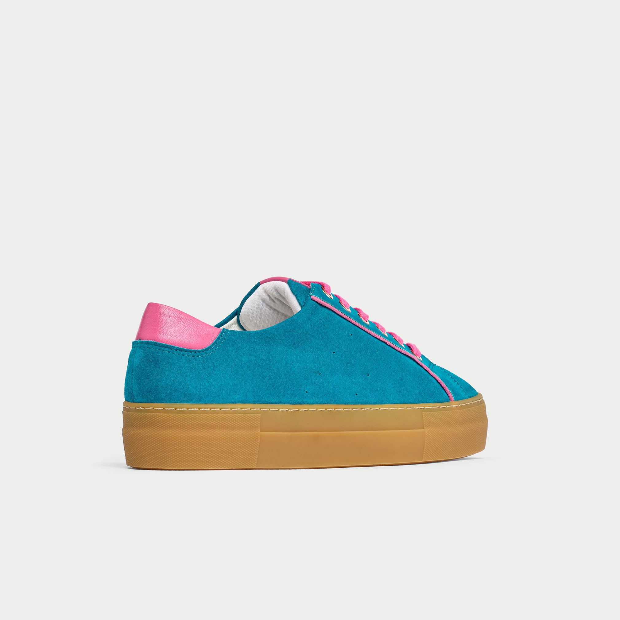 Calla | Saturn | Teeal & Magenta Suede Wide-Fit Platform Sneaker Calla | Saturn | Teeal & Magenta Suede Wide-Fit Platform Sneaker