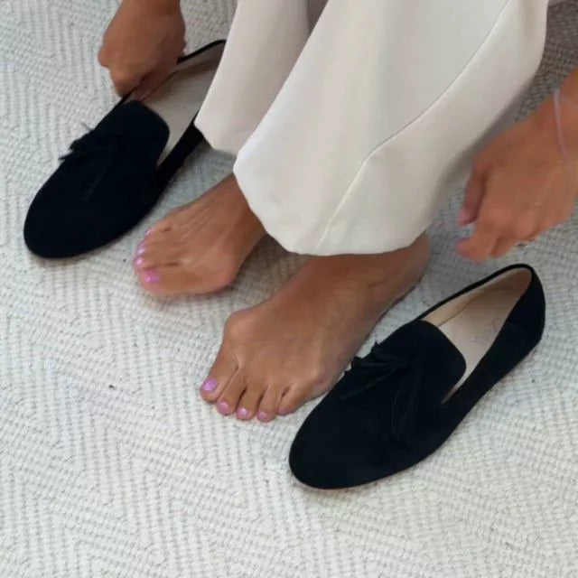 Freya - Black Suede Loafers (image 3)