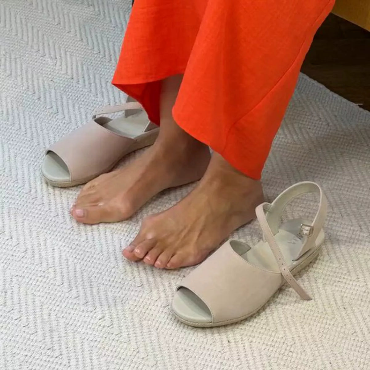 Francesca - Blush Suede Espadrilles (image 3)