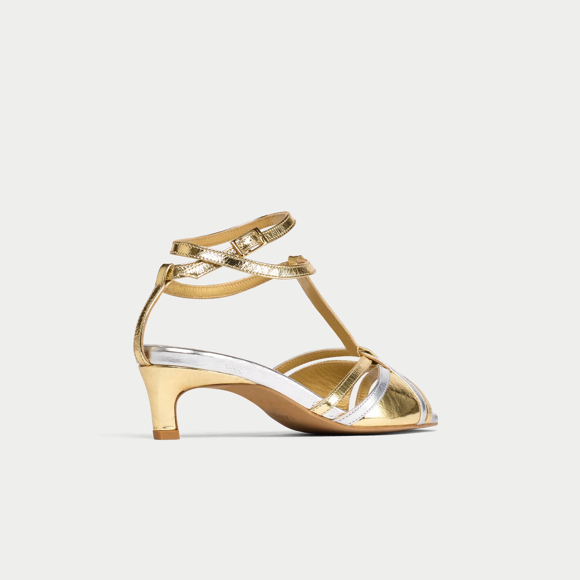 Ria - Mixed Metallic Kitten Heels