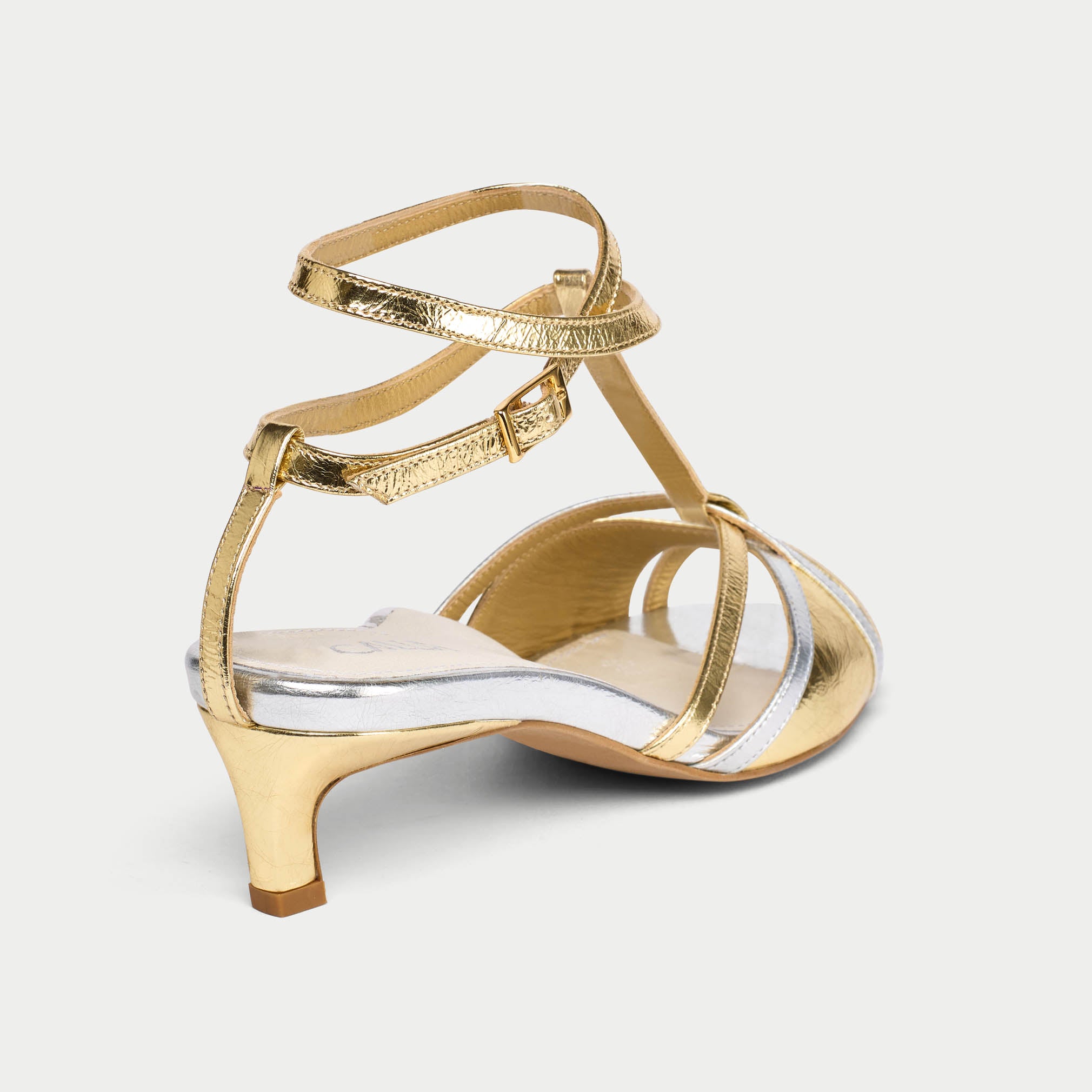 Ria - Mixed Metallic Kitten Heels