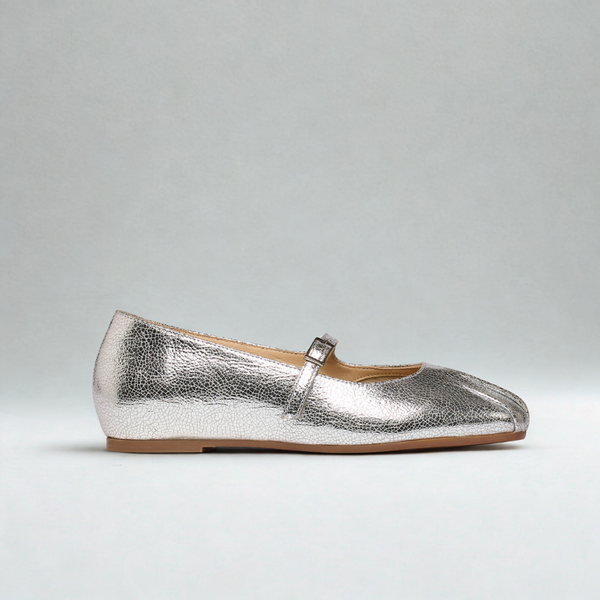 Rosemary - Silver Metallic Ballerinas