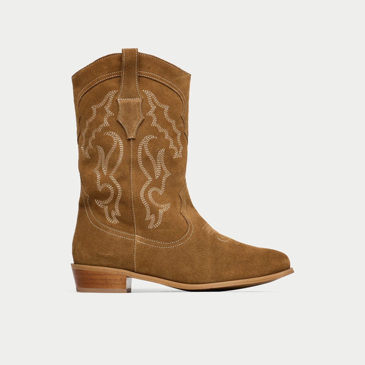 Savannah - Honey Suede Cowboy Boots