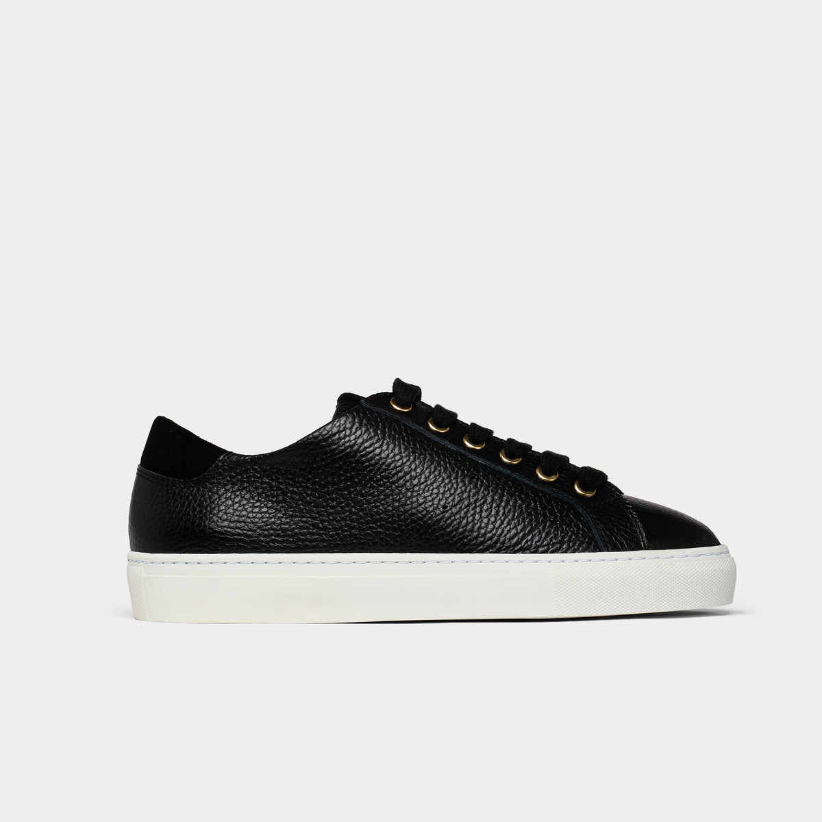 Star - Black Leather Wide Fit Sneakers (image 1)