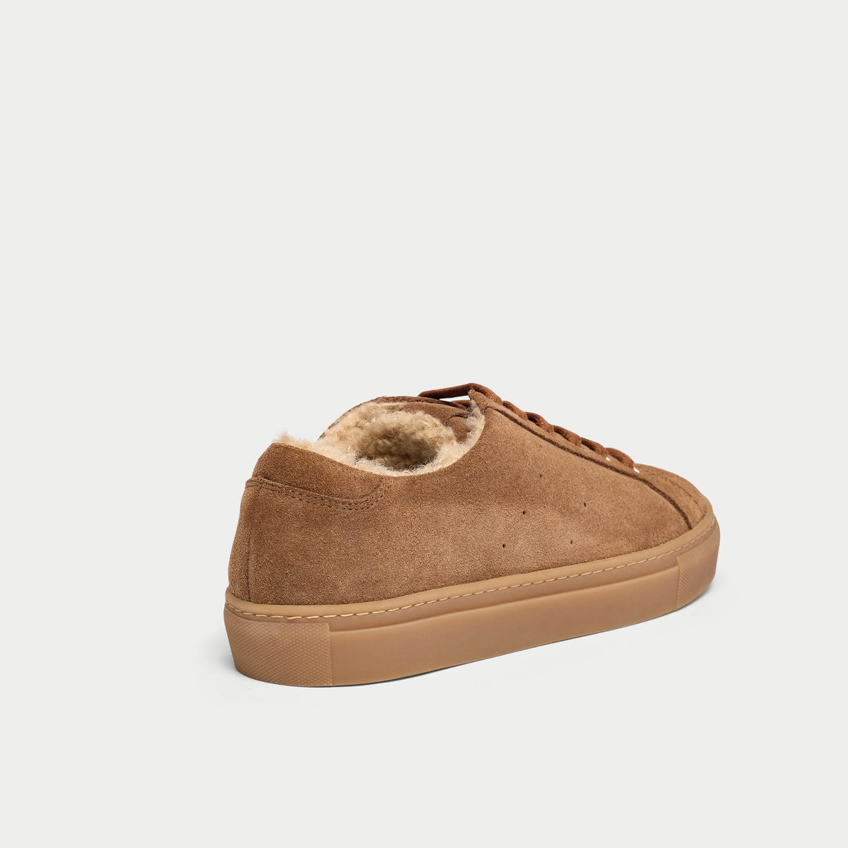 Star - Mocha Borg Suede Wide Fit Sneakers (image 4)