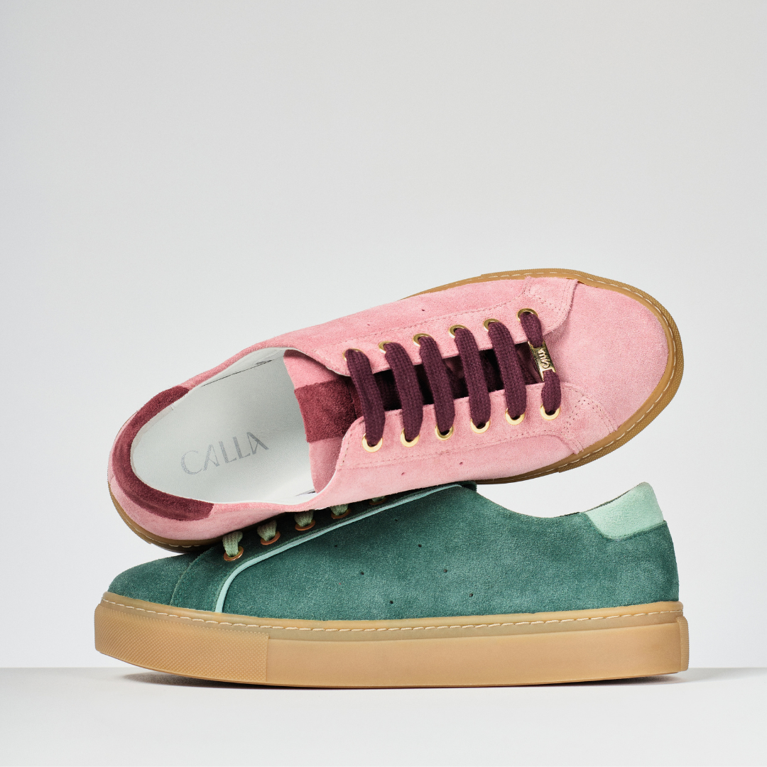 Star - Mauve Suede Wide Fit Sneakers